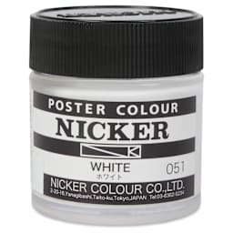 Nicker Poster Colour Paint - White, 40 ml