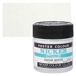 Nicker Poster Colour Paint - Snow White, 40 ml jar and swatch