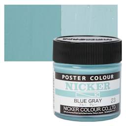 Nicker Poster Colour Paint - Blue Gray, 40 ml jar and swatch