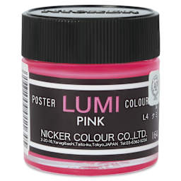 Nicker Lumi Poster Colour Paint - Lumi Pink, 40 ml