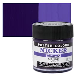 Nicker Poster Colour Paint - Mauve, 40 ml jar and swatch