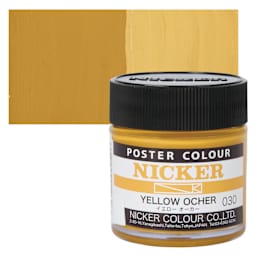 Nicker Poster Colour Paint - Yellow Ocher, 40 ml jar and swatch