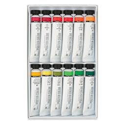 Half of the ShinHan Professional Poster Color Paints - Set of 24, Set A Colors, 40 ml tubes