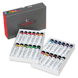 ShinHan Professional Poster Color Paints - Set of 24, Set A Colors, 40 ml