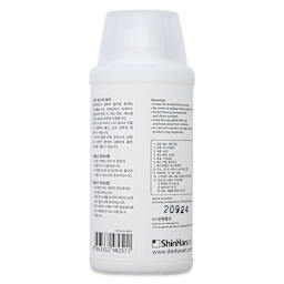 ShinHan Professional Poster Color Paint - White, back of a 100 ml bottle