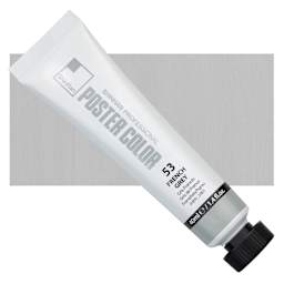 ShinHan Professional Poster Color Paint - French Grey, 40 ml tube and swatch
