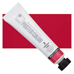 ShinHan Professional Poster Color Paint - Crimson Lake, 40 ml tube and swatch