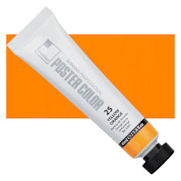 ShinHan Professional Poster Color Paint - Yellow Orange, 40 ml tube and swatc