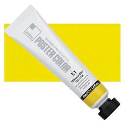 ShinHan Professional Poster Color Paint - Permanent Yellow, 40 ml tube and swatch