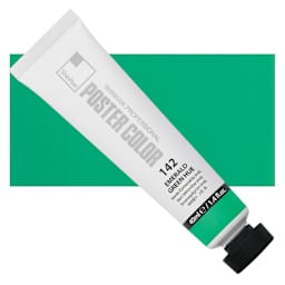 ShinHan Professional Poster Color Paint - Emerald Green Hue, 40 ml tube and swatch