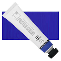 ShinHan Professional Poster Color Paint - Iris Blue,  40 ml tube and swatch