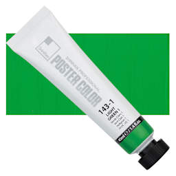 ShinHan Professional Poster Color Paint - Light Green 1, 40 ml tube and swatch