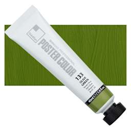  ShinHan Professional Poster Color Paint - Olive Green, 40 ml tube and swatch