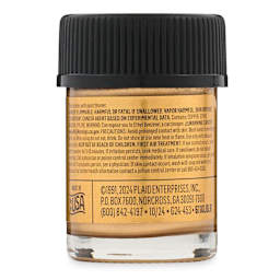 FolkArt Liquid Leaf Metallic Paint - Classic Gold, 0.75 oz, back of jar