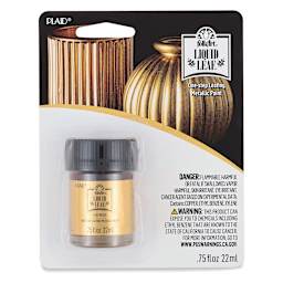 FolkArt Liquid Leaf Metallic Paint - Brass, 0.75 oz, front of packaging