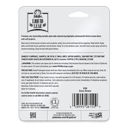 FolkArt Liquid Leaf Metallic Paint - Brass, 0.75 oz, back of packaging