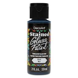 DecoArt Stained Glass Paint - Black, 2 oz bottle