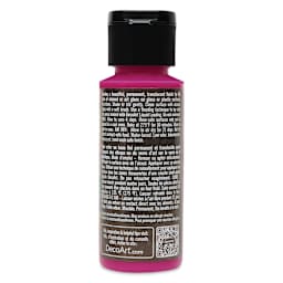 Back of DecoArt Stained Glass Paint - Magenta, 2 oz bottle