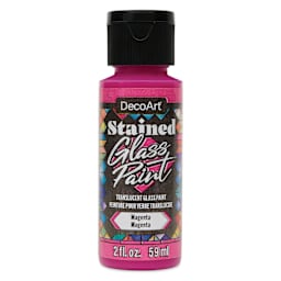 DecoArt Stained Glass Paint - Magenta, 2 oz bottle