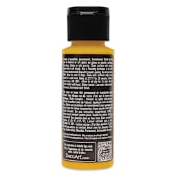 Back of DecoArt Stained Glass Paint - Yellow, 2 oz bottle