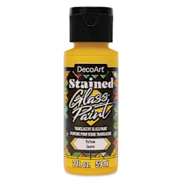 DecoArt Stained Glass Paint - Yellow, 2 oz bottle
