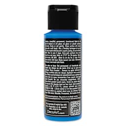 Back of DecoArt Stained Glass Paint - Sky Blue, 2 oz bottle