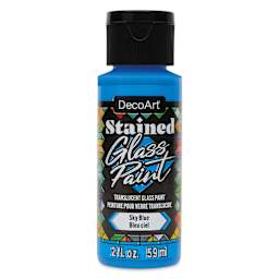 DecoArt Stained Glass Paint - Sky Blue, 2 oz bottle