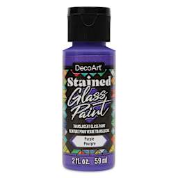 DecoArt Stained Glass Paint - Purple, 2 oz bottle