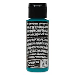 Back of DecoArt Stained Glass Paint - Emerald, 2 oz bottle