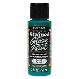 DecoArt Stained Glass Paint - Emerald, 2 oz bottle