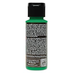 Back of DecoArt Stained Glass Paint - Lime, 2 oz bottle