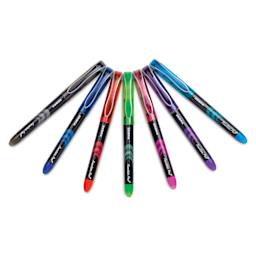 Zebra Fountain Pens - Set of 7, Assorted Colors, pens spread out