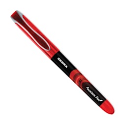 Zebra Fountain Pen - Red, cap on