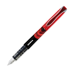 Zebra Fountain Pen - Red, cap off