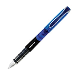 Zebra Fountain Pen - Blue, cap off