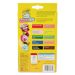 Crayola Silly Scent Smashups Markers - Set of 10, Fine Tip, back of the packaging