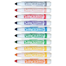 Crayola Silly Scent Smashups Markers - Set of 10, Broad Tip with caps off