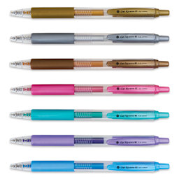 Yasutomo R2 Metallic Gel Pen Set out of packaging