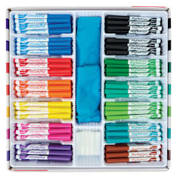 Maped Marker'Peps Dry Erase Marker Set - School Pack, Fine Tip, Assorted, Set of 208