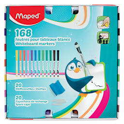 Maped Marker'Peps Dry Erase Marker Set - School Pack, Fine Tip, Assorted, Set of 208, front of packaging