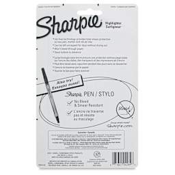 Sharpie Gel Highlighters - Set of 5, back of the packaging