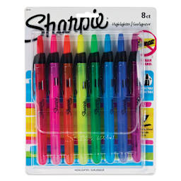 Sharpie Retractable Highlighters, front of packaging