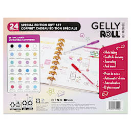Sakura Gelly Roll Retractable Limited Edition Pens, back of the packaging