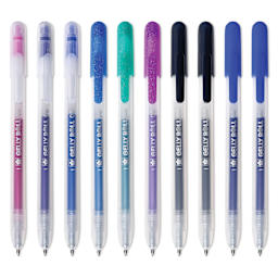 Sakura Gelly Roll Retractable Fan Faves - Medium Tip, Set of 10, contents out of the packaging