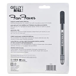 Sakura Gelly Roll Retractable Fan Faves - Medium Tip, Set of 10, back of the packaging