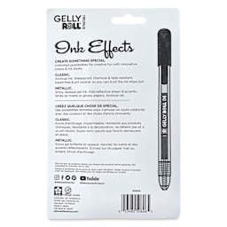 Sakura Gelly Roll Retractable Effects Pens - Ink Effects, Set of 6, back of the packaging
