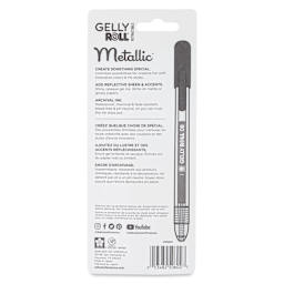 Sakura Gelly Roll Retractable Metallic Pens - Assorted, Set of 3, back of the packaging