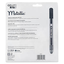Sakura Gelly Roll Retractable Metallic Pens - Set of 10, back of the packaging