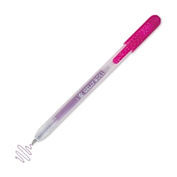 Sakura Gelly Roll Retractable Metallic Pen - Pink, tip extended showing pen mark