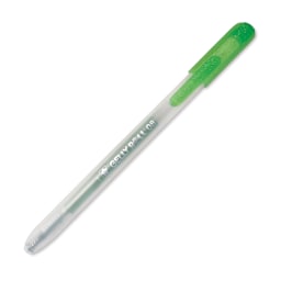 Sakura Gelly Roll Retractable Metallic Pen - Emerald, tip retracted